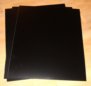 Tiefziehmaterial ABS Schwarz ca. 380 x 315 mm
