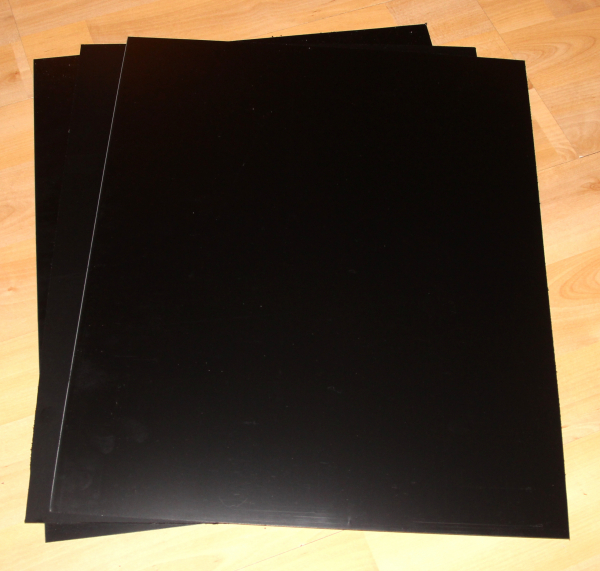 Tiefziehmaterial ABS Schwarz ca. 380 x 315 mm